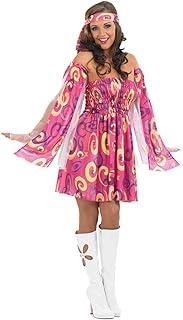 70s Fancy Dress Women, Hippy Fancy Dress for Women, Womens Hippie Costume, Gogo Girl Costume Women L