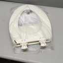 Bemis 1500EC Durable Wood Toilet Seat with Easy Clean Hinges, Made in USA, Elongated, Biscuit