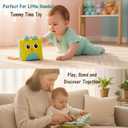 bebe mondo Farm Infants Toy Chicken Soft Crinkle Books for Tummy Time, Infant Sensory Toy 0-6-12 Months, Touch and Feel Developmental Cloth Book, Shower Gift, Easter Baby Gifts for Boys Girls, Small