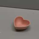 Sumind 4 Pack Valentine Heart Shaped Bowl Cute Ceramic Bowl Pink Candy Dish Heart Shaped Plates for Home Fruit Salad Soup Cereal Snacks Dessert Pudding Kitchen Household Cooking Gifts(4.5 x 3.7 Inch)