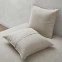 ATLINIA 100% Linen Pillowcases Set of 2, Euro Size 26" x 26" Pillow Case, Linen Pillow Sham