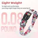 3 x Kazazoo Dog Collar Cute and Soft Nylon Puppy Collar Girl, Adjustable Dog Collars for Small Medium Dogs, Blue and Pink Flowers-S