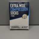Doctor's Select Plus Size Compression Socks - 3 Pairs, Up to 6XL, 20-30 mmHg, Wide Calf, Blue, Pink, Purple (Stripes) (4X-Large)