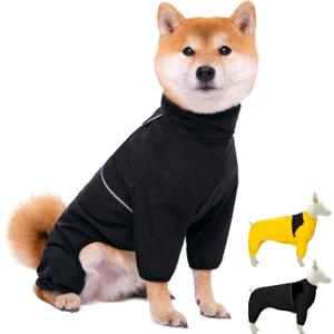 Dog Raincoat,Waterproof Windproof Rain Jacket,All-Weather Jacket,for Small Medium Large Extra Large Dogs (Black, Medium)