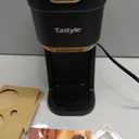 Tastyle Single Serve One Cup Coffee Maker, for K Cups and Grounds, Mini Coffee Maker with Portable Handle, 6 to 12 Oz Brew Size, for Travel, Camping, Office, RV and Dorm, 120V, Black and Gold