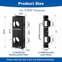 Black U 10539 Door Reinforcement Plate for 1-3/4" Thick Doors and Includes The Black U 10385 Door Strike Plate kit.