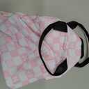 DADABULIU Lunch Bag Pink Check Bow Pattern Insulated Lunch Box Cooler Tote for Adults Student Boys Girls Women Men Work Office School Picnic Beach Reusable Lunchbox Over 3 Years Old