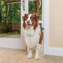 PetSafe 1-Piece Sliding Glass Pet Door for Dogs and Cats - Adjustable Height up to 80 11/16"- Large, White, No-Cut DIY Install, Aluminum Patio Panel Insert, Great for Renters or Seasonal Installation