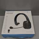 TECKNET Trucker Bluetooth Headset, Trucker Bluetooth Headphones with Microphone AI Noise Canceling Wireless On Ear Headset, Hands Free Wireless Headset for Cell Phone Computer Office Home (Black)