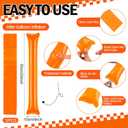 Soulchen 360 Pcs Orange Team Spirit Accessories Bulk Field Day Accessories Pep Rally Color War Camp Spirit Events Party Items Cheerleading Pom Poms Clappers Thunder Stick Whistle Megaphone