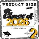 Class of 2026 Sign Graduation Party Decorations 2026 Grad Photo Booth Prop Graduation Table Centerpieces for Senior Night Decor Signs College High School Party Supplies(Black and Gold)