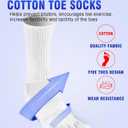 Toe Socks for Men 5 Finger Cotton Athletic Running Wicking 4 Pack/3 Pack (White) M