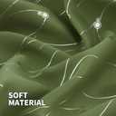 BGment Olive Green Blackout Curtains 90 Inch Length 2 Panels Set, Grommet Thermal Insulated Blackout Curtains with Wave Line and Dots Printed for Living Room, Each Panel 52 x 90 Inch