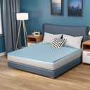 2-Inch Mattress Topper Memory Foam Pressure Relief for Back Pain Cooling Gel-Infused Gel Infused Mattress Topper Cooling & Breathable CertiPUR-US Certified (Full) (Blue)