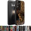 Phone Case Compatiable for Samsung Galaxy A16 5G,Slim Shockproof Protective Cover for Man Women Girl Boy Children,Wood Grain American Flag Fish