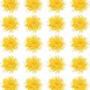 MECCANIXITY Chiffon Flower, 3 Inch Fabric Flowers Bows Sewing Fabric Appliques Headband Embellishments for Crafts Dresses DIY Party Wedding Decoration Yellow Pack of 20