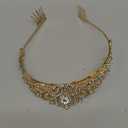 Didder Gold Crystal Tiara Crown Headband Princess Elegant Crown with combs for Women Girls Bridal Wedding Prom Birthday Party