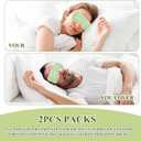 Jade Eye Mask 2 Pcs Jade Eye Mask for Facials can Relieve Puffiness and Relieve Eye Cover (Comes with Massage M-Shaped Comb *1, Eight-Tooth Comb *1)
