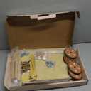 ROBUD Baby Push Walker Doll Stroller, Wooden Shopping Cart for Girls Boys, Height Adjustable Wooden Baby Walker for Kids Toddlers, Learning Walker Toys for 10 Months 1 Year Old