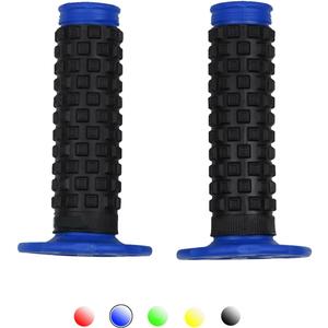 Motorcycle Grips 7/8" Dirt Bike Grips Pillow Top Anti-Slip Advanced Rubber Grips for CR CRF (Blue)