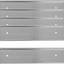 2" x 8" Aluminum Wall Mounted Name Plate Holder - Set of 5 - Office Business Door Sign Holder - Wall or Door - Silver