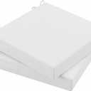 AAAAAcessories Outdoor Seat Cushions for Chairs, Waterproof, Fade-Resistant Patio Furniture Replacement Cushions, 18" x 18" x 2", Set of 2, White