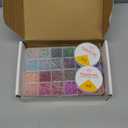 2 Pack More Than 1300PCS Round Glass Beads for Jewelry Making,48 Colors 8mm Crystal Beads for Bracelets Jewelry Making and DIY Crafts, 2 Box Round Beads Suitable for Beginners. (Solid+Printing)