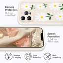 MOWIME Compatible with iPhone 13 Pro Max Case, Cute Daisy Floral Pattern Shockproof Soft TPU Protective Cover for Women Girls, Slim Anti Scratch Case for iPhone 13 Pro Max 6.7 Inch, White