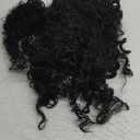FLUFYMOOZ 4PC Clip in Hair Extensions, 14 Inch 100 Pure Protein Silk Short Hairpiece Deep Curly Wavy Hair Extensions Clip in Natural Soft Hairpiece for Women-Black