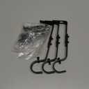 Curtain Rod Brackets Heavy Duty Drapery Hardware Adjustable Curtain Rod Holders Black for 7/8 or 1 Inch Rods, Set of 3 (Black, fits rods up to 1 inch)