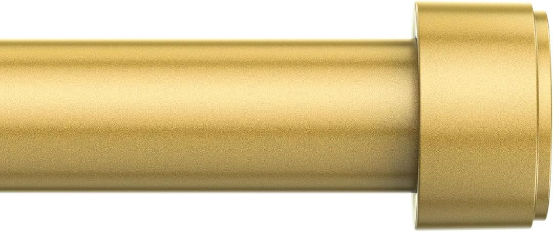 Curtain Rods for Windows 32-96 Inch, 1 Inch Adjustable Flash Gold Curtain Rod Set with Brackets, Easy Install