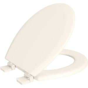 PROFLO PFTSWEC1000 Round Closed-Front Toilet Seat with Quick Release and Lid - Biscuit