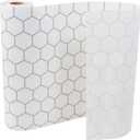 Drawer and Shelf Liner for Kitchen Cabinets: Non Adhesive, Non Slip, Thick Strong Grip Waterproof Washable for Kitchen Cabinets, Drawer, Fridge, Wire Shelving (Silver Geometry, 24 in  20 FT)