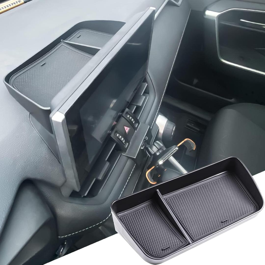 EDBETOS Center Console Dash Storage Tray Compatible with Toyota Rav4 Accessories 2019 2020 2021 2022 2023 2024 2025 Dashboard Organizer Box Glasses Holder (Not for New 10.5'' Multimedia Display)