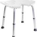 Shower Chair for Inside Shower, 400 lbs Shower Stool with Adjustable Height, Shower Seat for Inside Tub Bathroom Non-Slip Bench Bath Shower Chair for Elderly and Disabled, Adults,Seniors, White