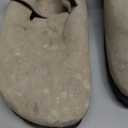 KIDMI Genuine Suede Clogs for Women Cork Footbed Sandals Leather Mules Potato Shoes with Arch Support 46