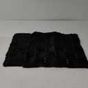 Halloween Bats Pillow Covers Set of 2, Black Bat Soft Plush Faux Fur Jacquard Couch Cushion Case Holiday Farmhouse for Sofa Home Decor 18 x 18 Inch