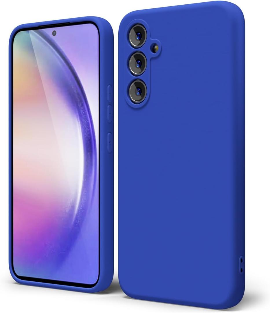 oakxco Designed for Galaxy A54 5g Case Silicone, Neon Vibrant Bright Color, Soft Rubber Gel Phone Case for Women Girl Cute, Thin Slim Flexible Protective TPU 6.4", Royal Blue