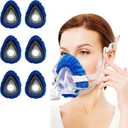6 Pack Mask Liners Compatible with Medium Size CPAP Full Face Mask,Comfort Reusable Cushion Mask Covers,Absorbs Facial Oils and Moisture Improve The Comfort of Wearing The Mask (Medium Size)