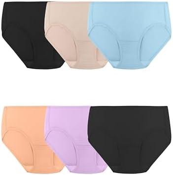 Fruit of the Loom womens Breathable Underwear, Moisture Wicking Keeps You Cool & Comfortable, Size 8, Pack Of 4