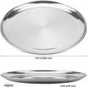 4 Pack 12 Inch Silver Stainless Steel Plates, Round Silver Metal Dinner Plates, Dishwasher Safe Stainless Steel Serving Dishes for Home, Camping, Barbecue