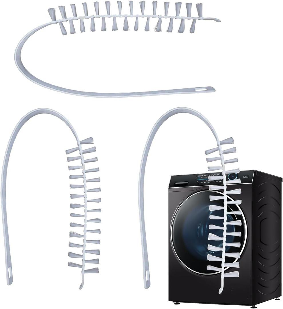 3Pcs Washing Machine Cleaning Brush, Washing Machine Brush Washing Machine Cleaner Front Load Washer Cleaner Brush Load Washer Cleaner Drum Washing Machine Cleaning Tools (2 Sets)