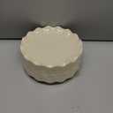 LIYH 20 Pcs Beige Plastic Plates Reusable 7.5 Inch - Unbreakable Plastic Dessert Plates - Scalloped Cake Plate for Weddings Camping Party Outdoor Picnics Dishwasher Safe BPA Free