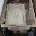 LOVEVOOK Carry On Luggage 22x14x9 Airline Approved,20 Inch Carry-on Suitcase for Women,Softside Suitcases with Wheels,Rolling Checked Luggage with TSA Lock,Lightweight Travel (Rice White-Khaki)