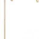 Half Moon Lash Light for Eyelash Extensions & Estheticians, Dimmable LED Lash Lamp, Shadow-Free Moon Light for Lash Tech, Adjustable Eyelash Lamp with Rotating Head (Gold)