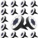 Joomer Solar Ground Lights, 16 Pack 8 LED Solar Lights Outdoor IP68 Waterproof Disc Light In-Ground Landscape Lighting Outdoor for Patio Pathway Lawn Yard Driveway Walkway (White)