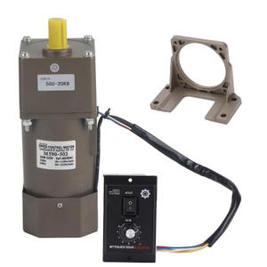 Electric Gear Motor Walfront AC 220V 90W Single Phase Asynchronous Gear Motor High Torque Deceleration Adjustable Speed 5K/10K/20K/50K/100K RPM Optional(20k)