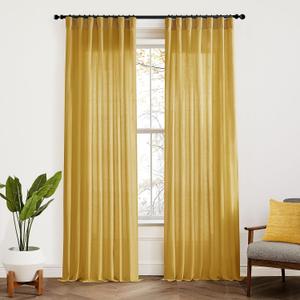 XTMYI Yellow Curtains 96 Inches Long for Living Room,Colorful Bright Mustard Mid Century Modern Decor,Linen Sheer Bohemian MCM Curtains for Bedroom 2 Panel Set,Dark Ocher XTMYI Yellow Curtains 96 Inches Long for Living Room,Colorful Bright Mustard Mid Century Modern Decor,Linen Sheer Bohemian MCM Curtains for Bedroom 2 Panel Set,Dark Ocher