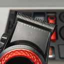 VGR 001 & 977 Professional Hair Clippers for Men, Cordless Barber Clippers and Zero Gap Trimmers Set, DLC Coating Blade Hair Cutting Kit with LED Display, USB Rechargeable Barber Set(Red)