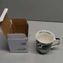 Karma Ceramic Black and White Boho Mug, Elephant , 16 oz